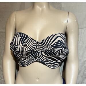 FANTASIE PEMBA ISLAND MOCHA UNDERWIRE PADDED BANDEAU BIKINI TOP Size 38i 38G UK
